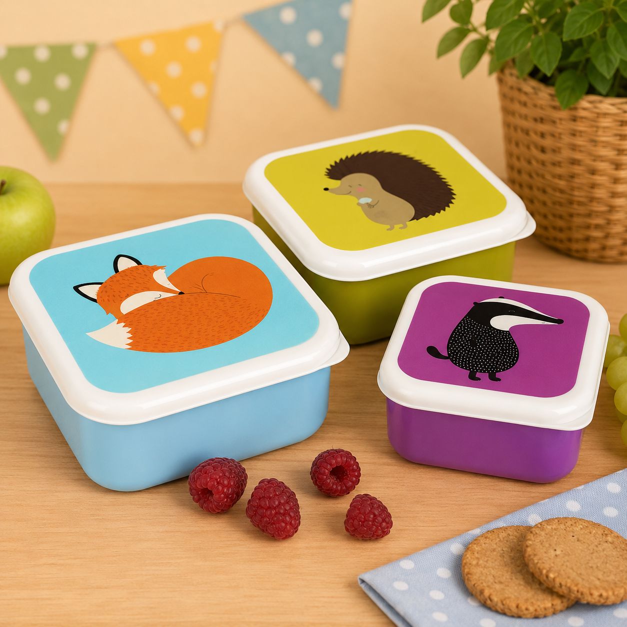 Set of 3 Rusty the Fox Snack Boxes - Rex London