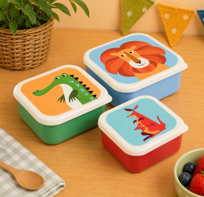 Set of 3 Colourful Creatures Snack Boxes
