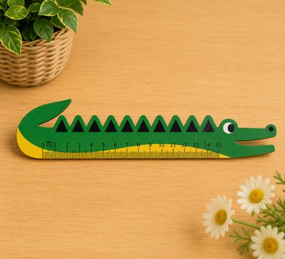 Crocodile Wooden Ruler Crocodile Wooden Ruler