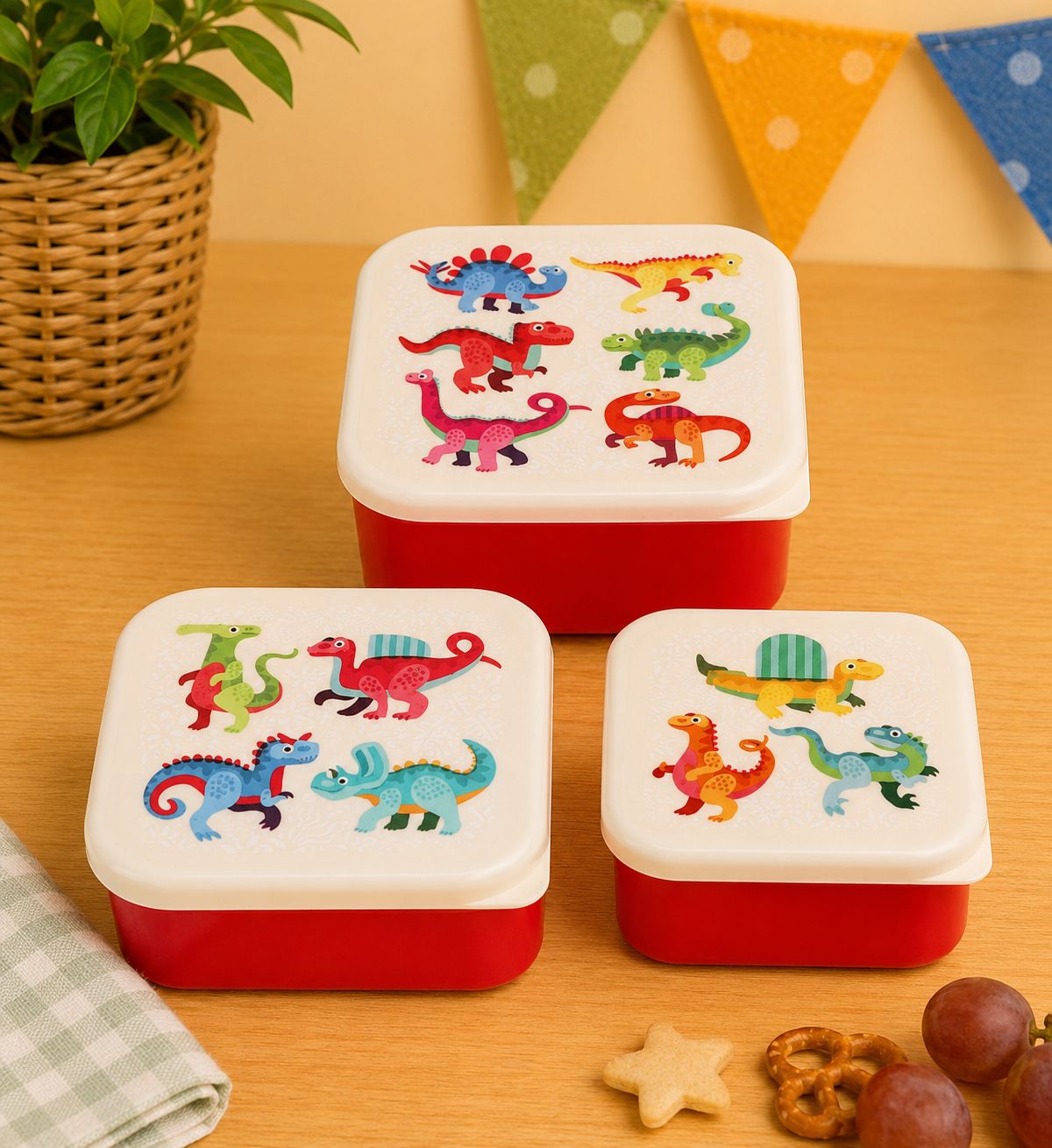 Baby Dinos Snack Pots (Set of 3) by Rex London