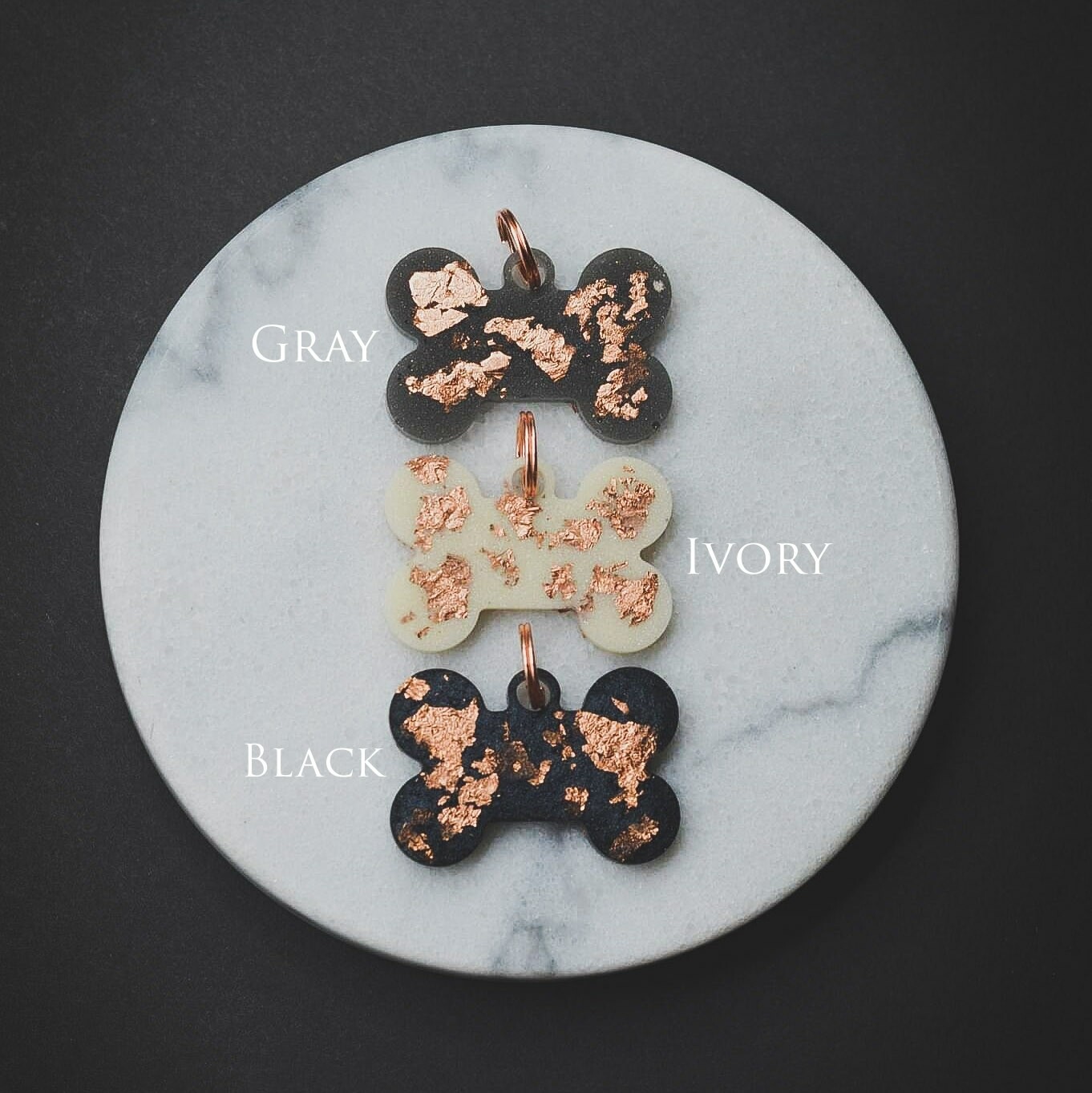 Rose Gold Resin Pet ID Tags