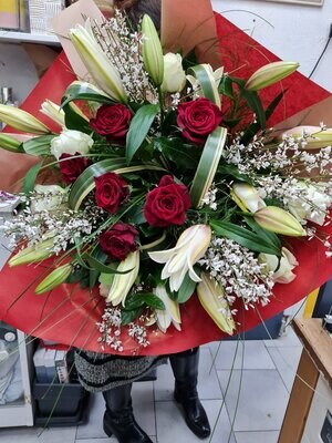 Bouquet Roses & Lys