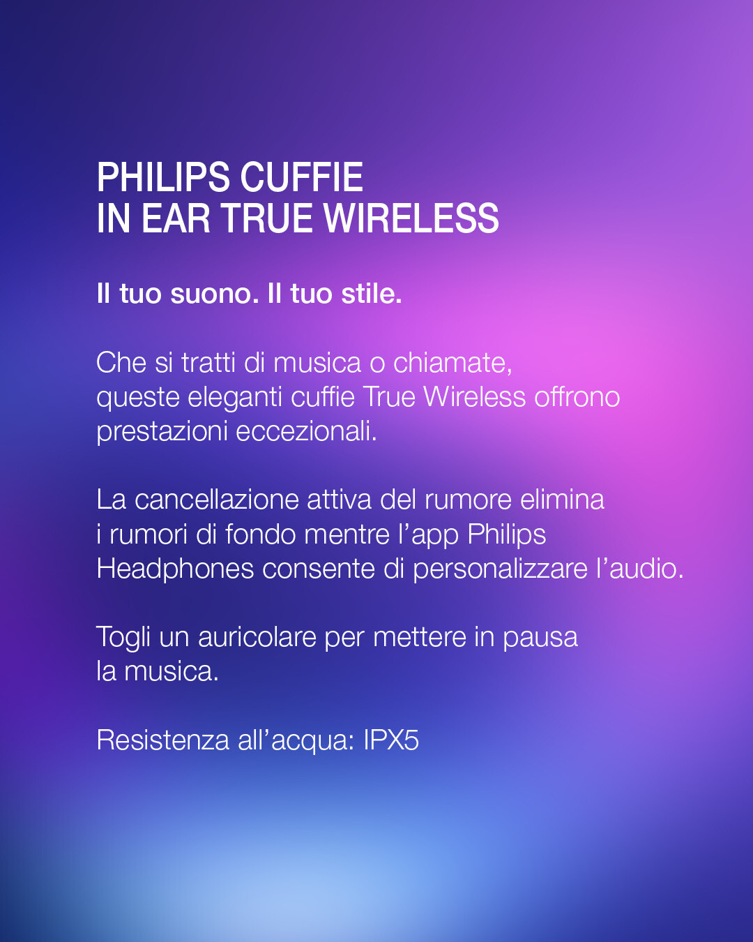 CUFFIE AURICOLARI TAT5506BK/00 TRUE WIRELESS