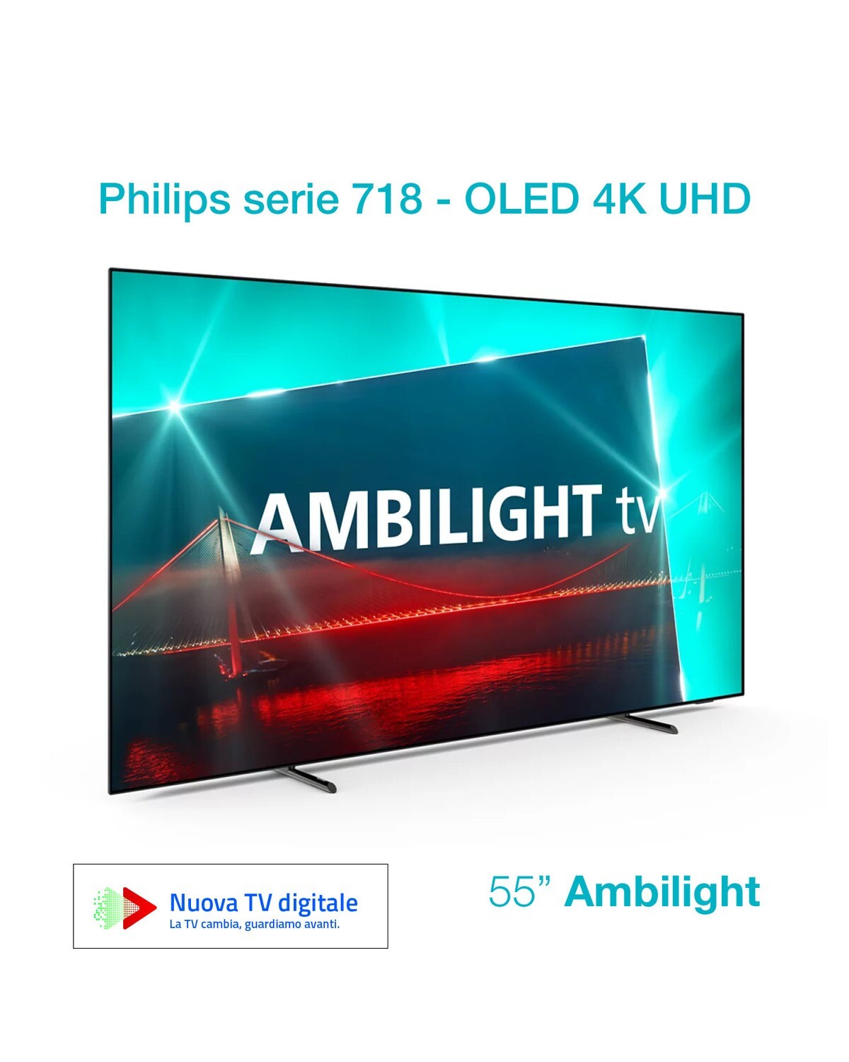 TV OLED 55" 55OLED718/12 Ambilight ULTRA HD 4K