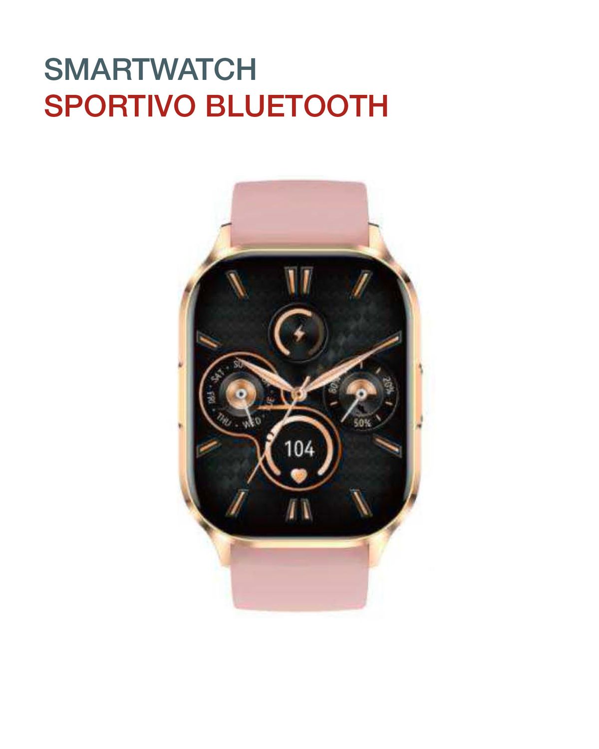 Smartwatch Sportivo MUHK21 Rosa | Display AMOLED, Chiamate BT, IP67