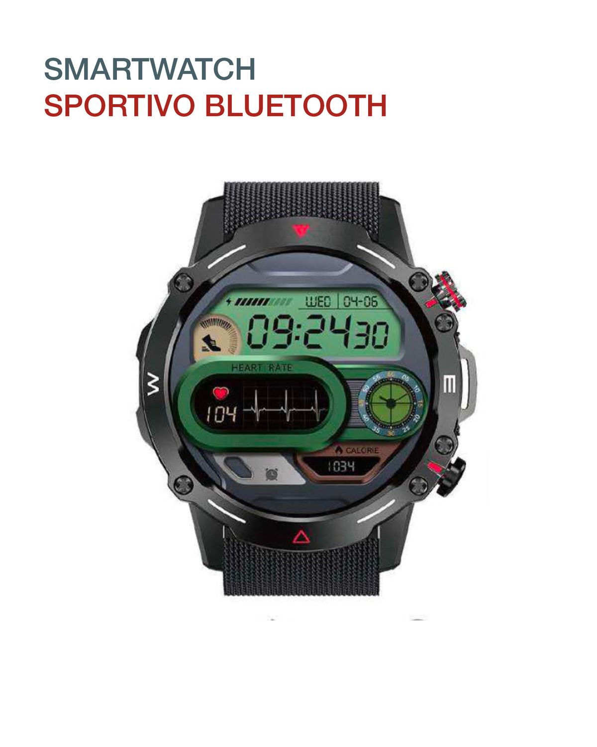 Smartwatch MUHK87 Titanio | AMOLED, Chiamate BT, IP68
