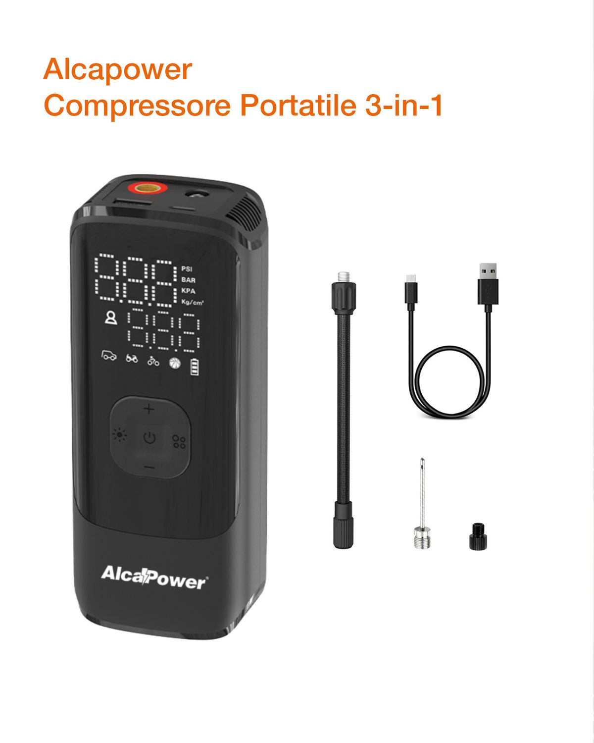 Compressore Portatile 3-in-1 Alcapower