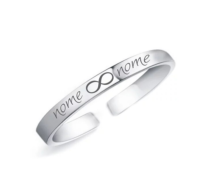 Bracciale Rigido Infinito in Argento 925