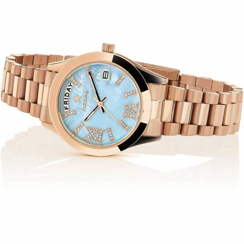 Hoops Orologio Luxury Day Time Diamond Light Blue