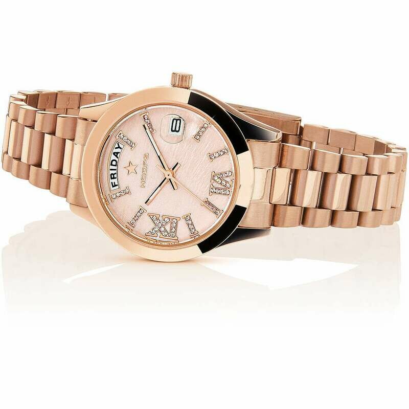 Hoops Orologio Luxury Day Time Diamond Rose