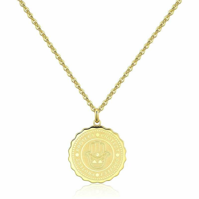 S’Agapõ Collana Lucky Coin Mano di Fatima