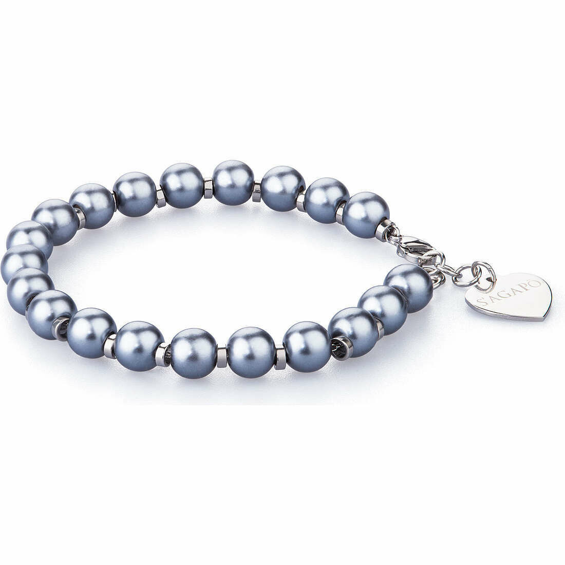 S’Agapõ Bracciale Happy Base Perle Nere