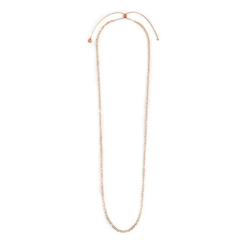 Marlù Collana Rolò Piccola Rosè 90 cm