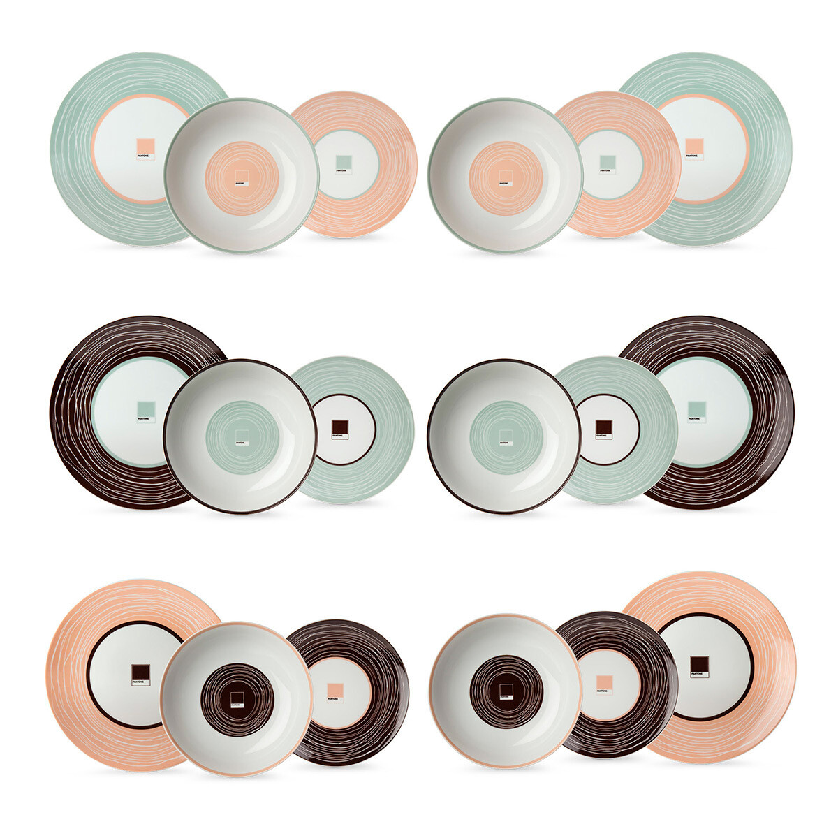 Egan Set 18 Piatti Pantone