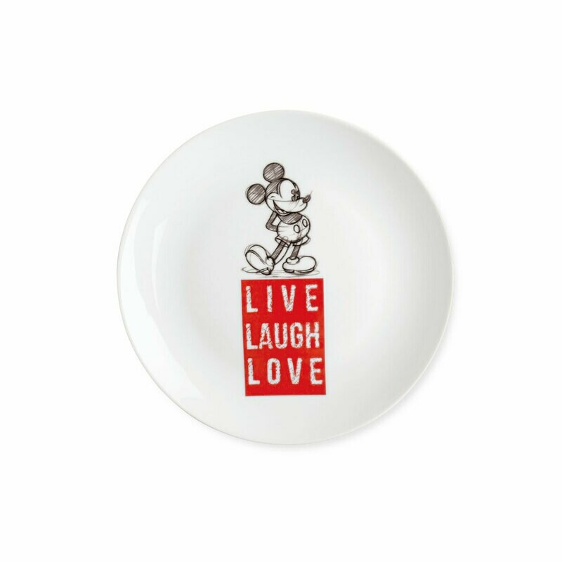 Egan Piatto dolce Mickey Live Laugh Love rosso