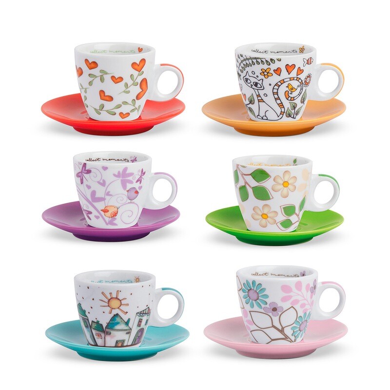 Egan Set 6 Tazze caffè Tea For Two