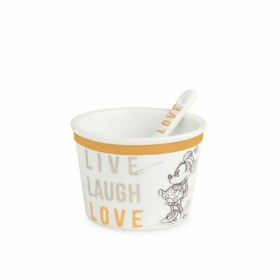 Egan Coppetta gelato con cucchiaio Mickey Live Laugh Love