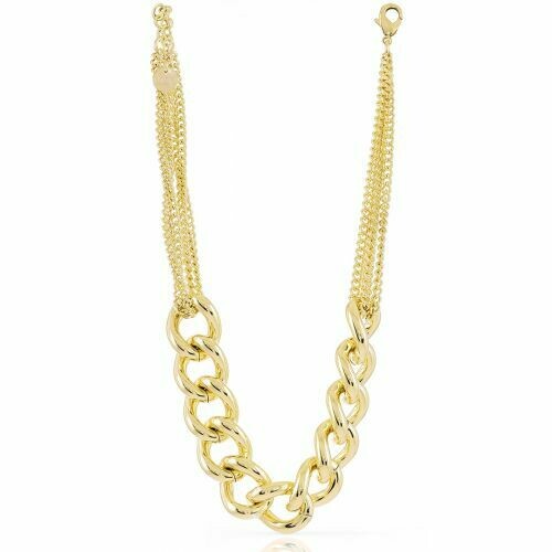 UnoAerre Collana in bronzo dorato