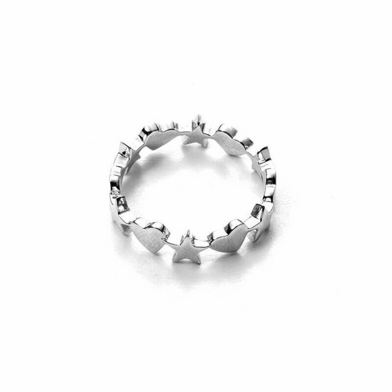 Cesare Paciotti 4Us Anello Argento Stelle Cuori