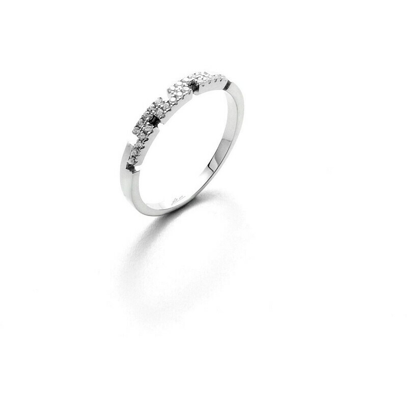 Cesare Paciotti 4Us Anello Argento Zirconi