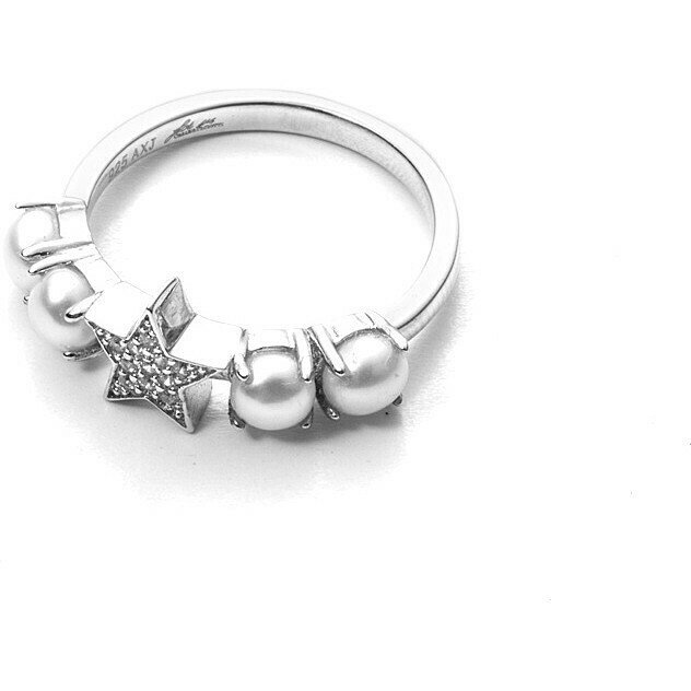 Cesare Paciotti 4Us Anello Argento Stella Perle