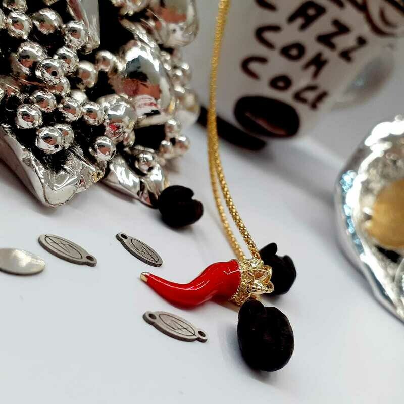Collana Argento PVD Gold &#39;O Cuorn&#39;