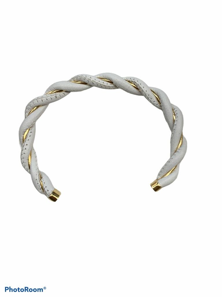 Bracciale Argento Pelle, Colore: Bianco