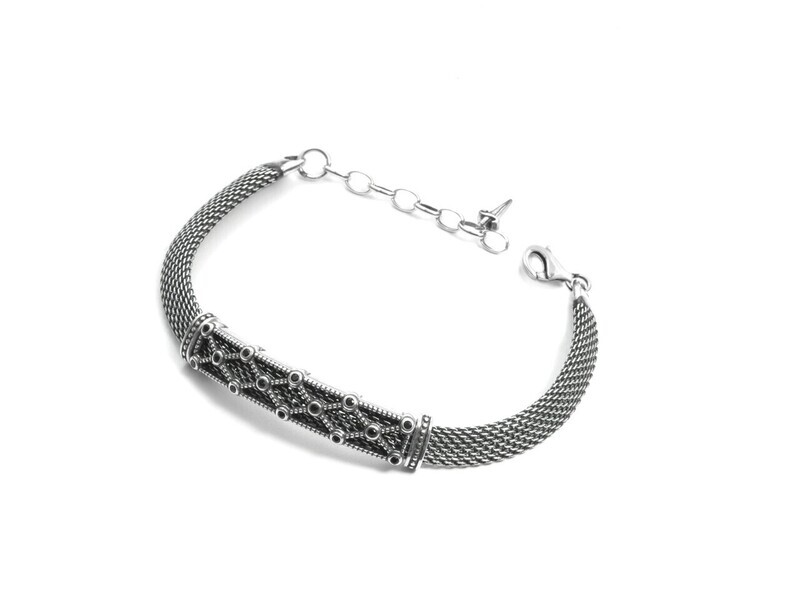 Cesare Paciotti Bracciale Argento Metallic Mesh
