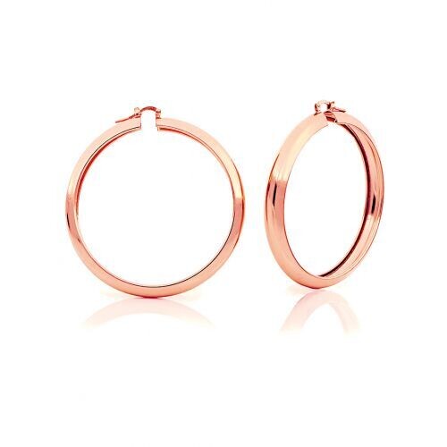 UnoAerre Orecchini a cerchio maxi in bronzo dorato rosa