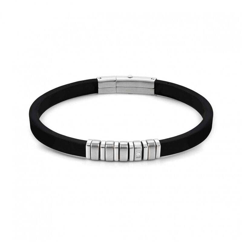 NominatioN Bracciale City Caucciù e Cubic Zirconia
