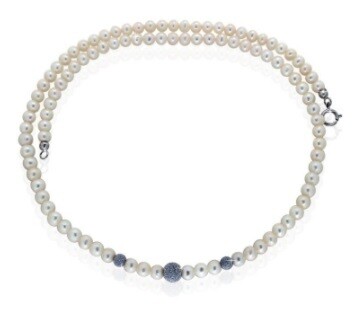 Armonie Collana Perle 4,5 e 5 con Sfere Zirconate