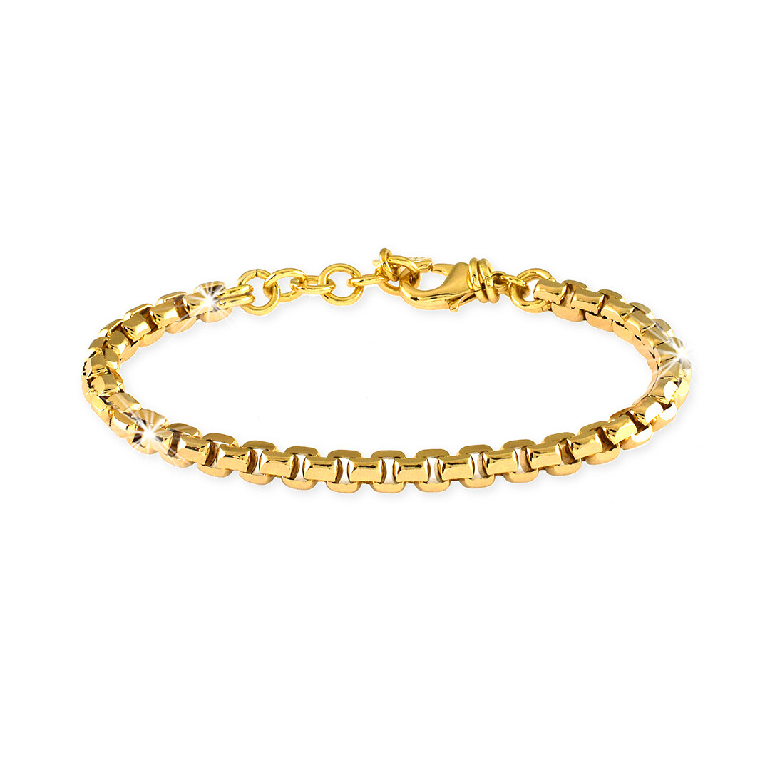 UnoAerre Bracciale Veneziana Bombata Dorato