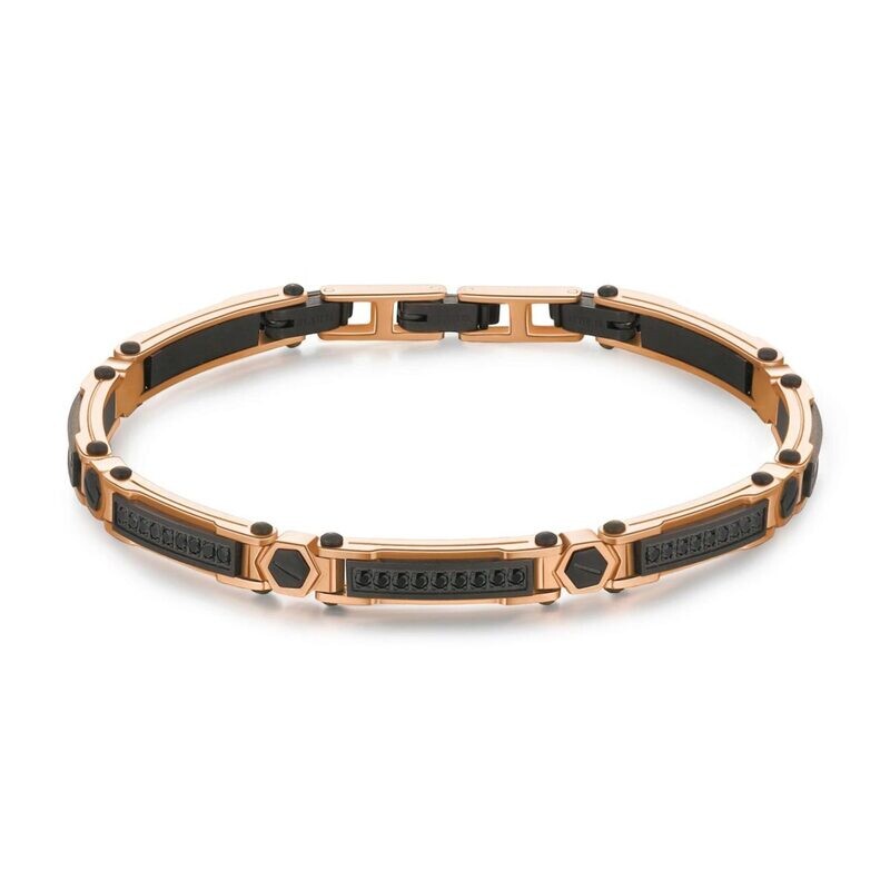 Brosway Bracciale Backliner Rosa e Nero