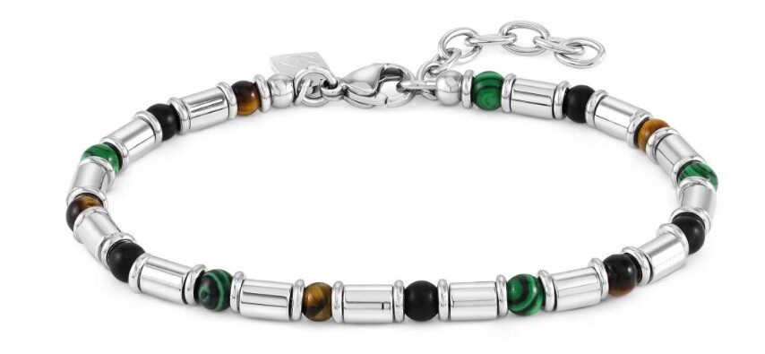 NominatioN Bracciale Instinct Stone Edition Marrone e Verde