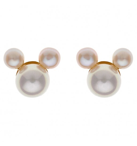 Disney Orecchini Oro Perle Topolino