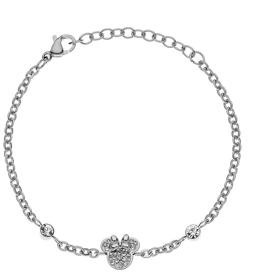 Disney Bracciale Minnie Silver Pietre Bianche