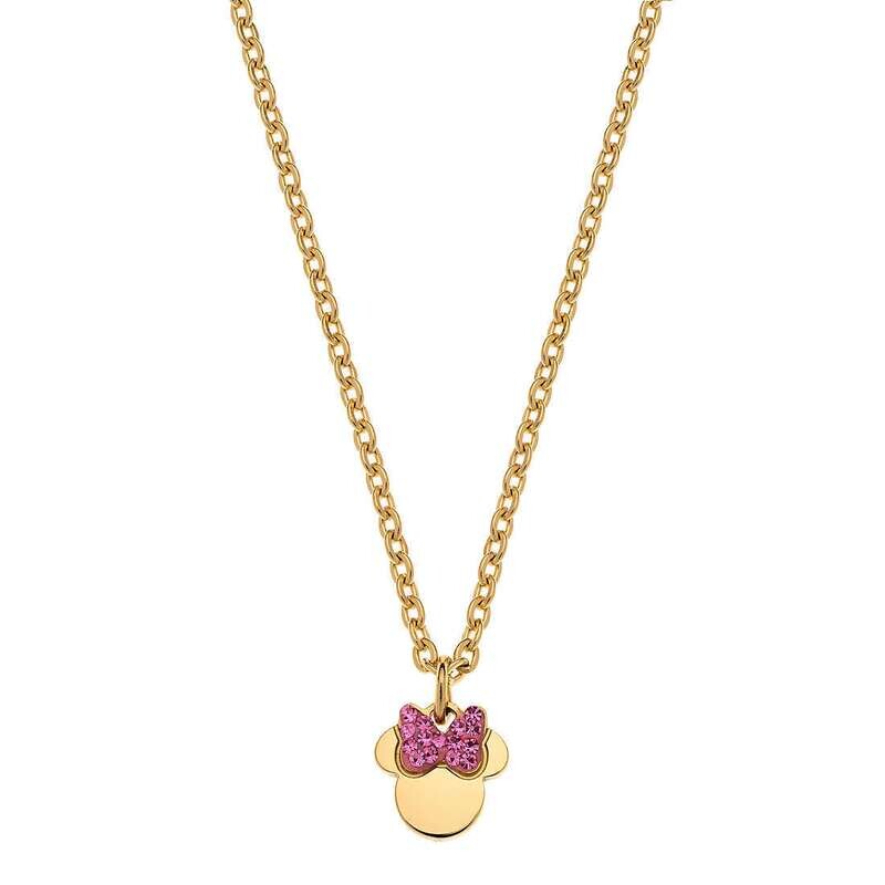 Disney Collana Minnie Giallo Fiocco Rosa