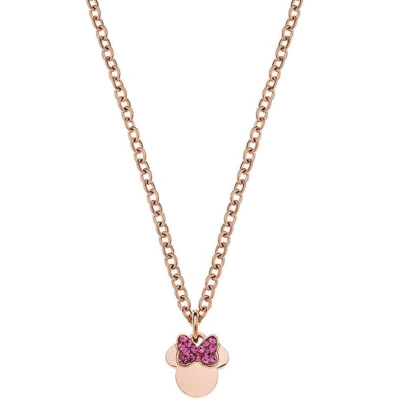 Disney Collana Minnie Rosa Fiocco Rosa