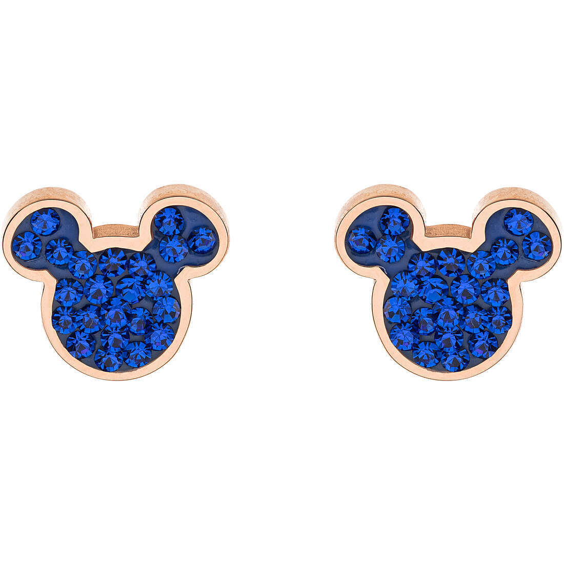 Disney Orecchini Topolino Rosa Pietre Blu