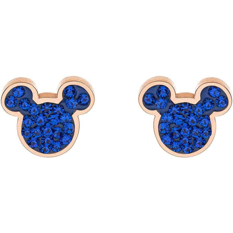 Disney Orecchini Topolino Rosa Pietre Blu