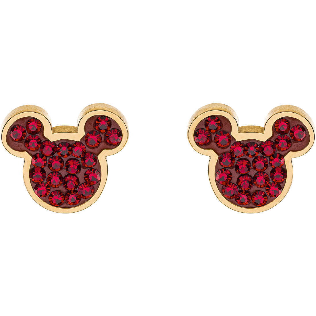 Disney Orecchini Topolino Gialli Pietre Rosse
