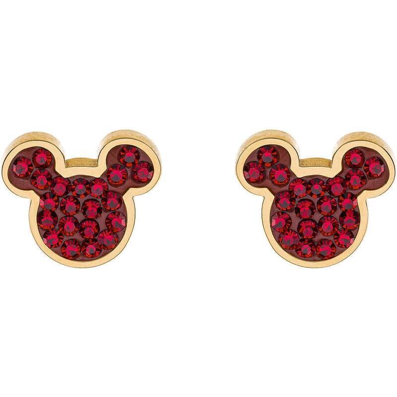 Disney Orecchini Topolino Gialli Pietre Rosse