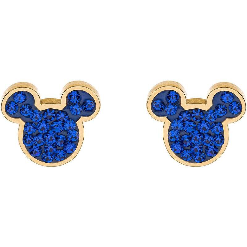 Disney Orecchini Topolino Gialli Pietre Blu