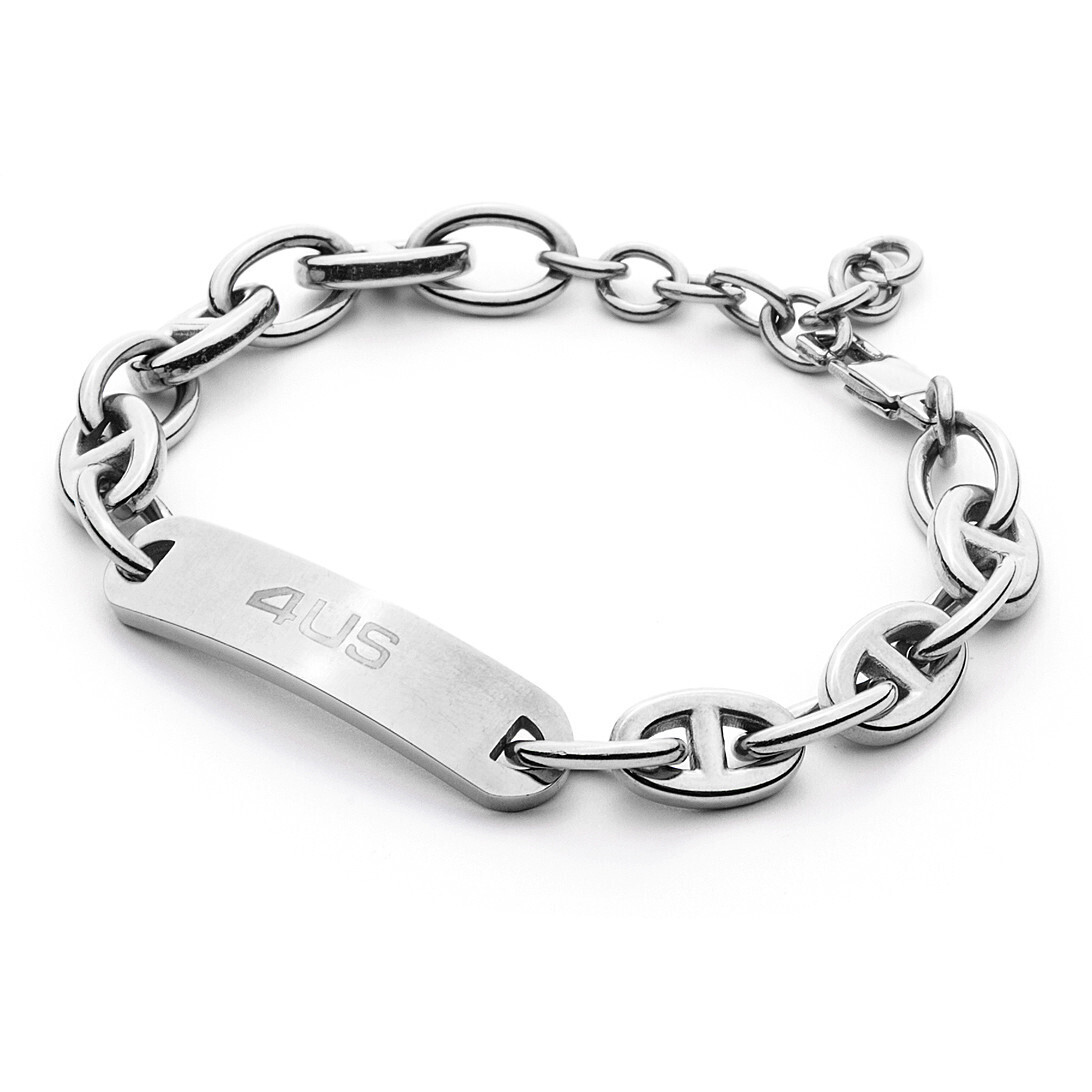 Cesare Paciotti 4Us Bracciale Placca Silver