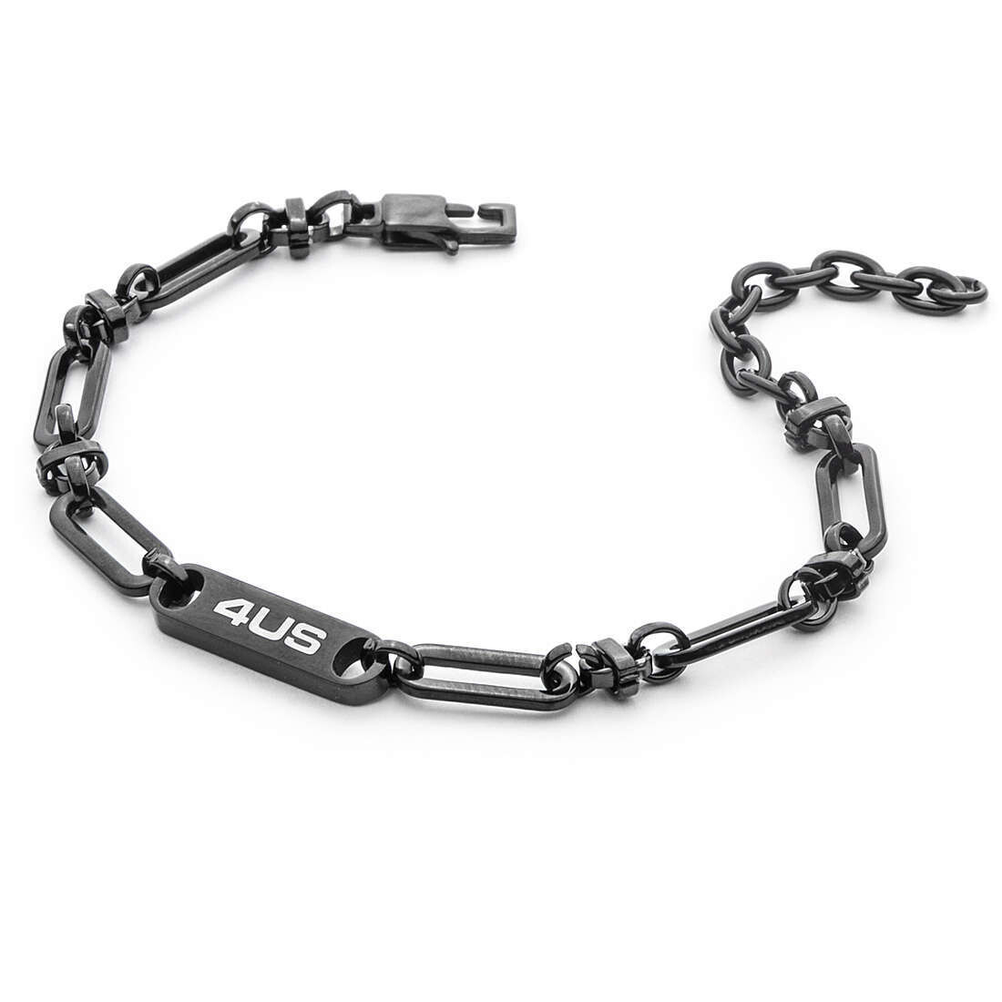 Cesare Paciotti 4Us Bracciale Nero Maglie Lunghe