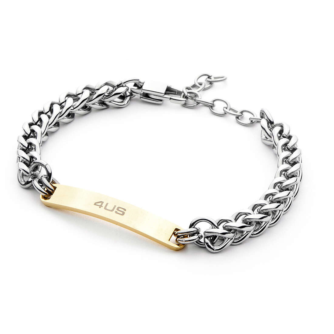 Cesare Paciotti 4Us Bracciale Dorato Grumetta Quadrata
