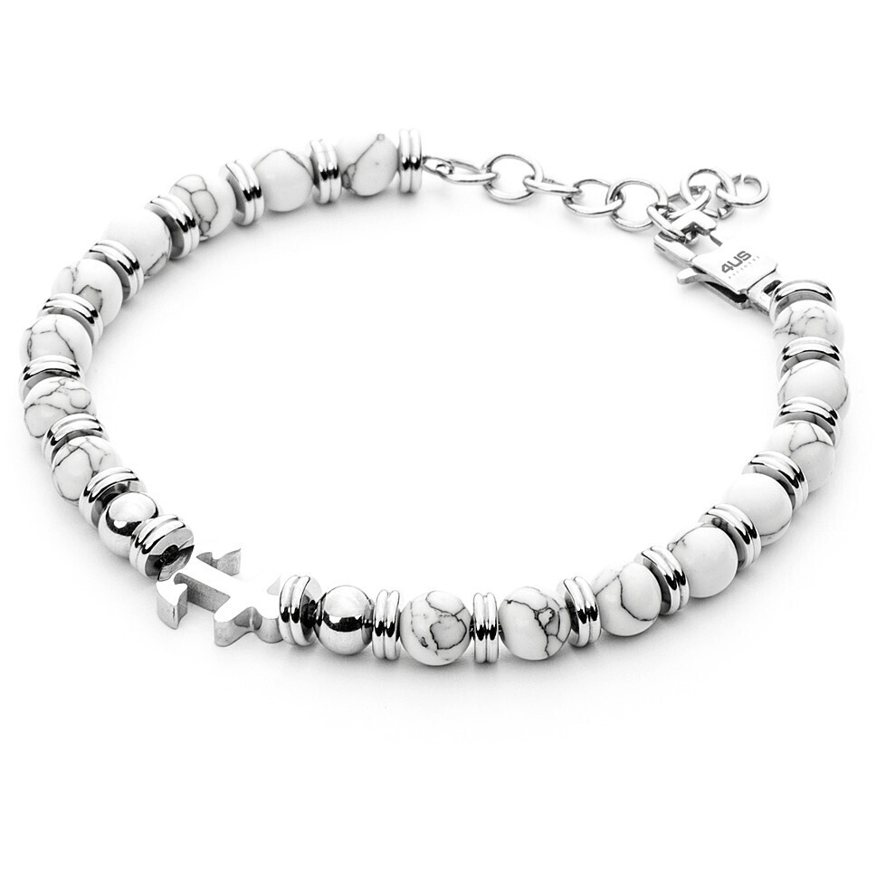 Cesare Paciotti 4Us Bracciale Palline Bianche Ancora