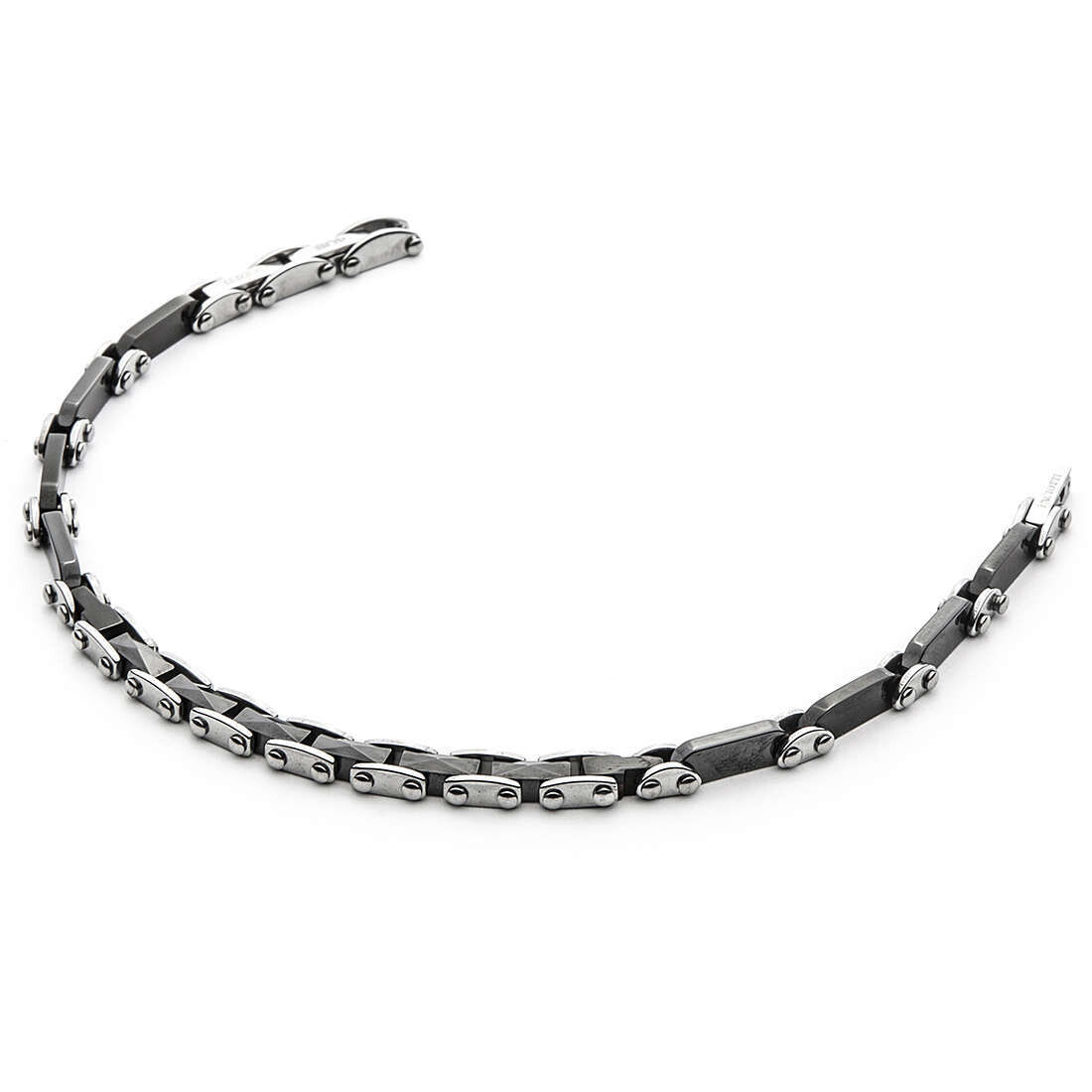Cesare Paciotti 4Us Bracciale Nero Silver