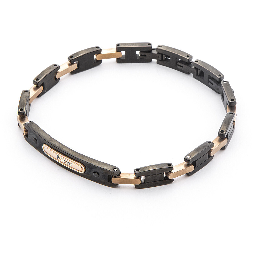Cesare Paciotti 4Us Bracciale Nero Rosè
