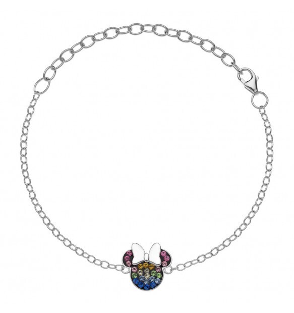 Disney Bracciale Argento Minnie Multicolor